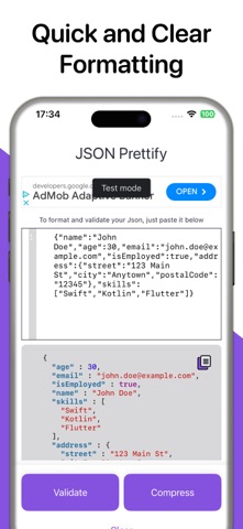 JSON Prettify screenshot