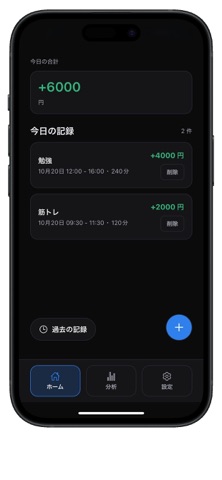 自分は得しているか？お金行動記録 iPhone screenshot