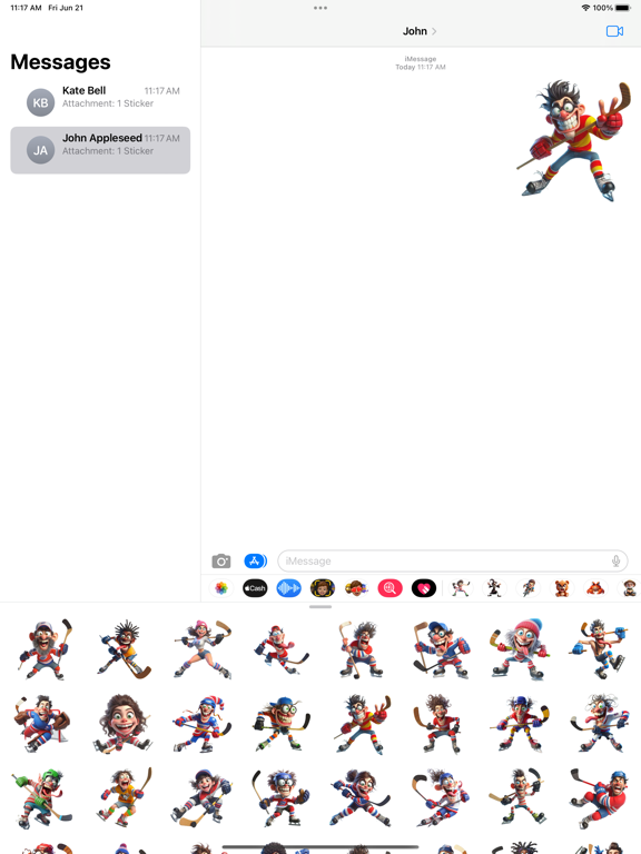 Screenshot #4 pour Goofy Hockey Player Stickers