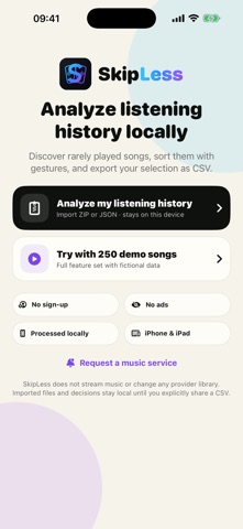 SkipLess: Music Analyzer Screenshot 1 of 6