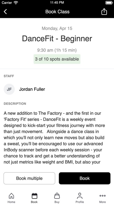 The Factory Fitness and Dance Screenshot