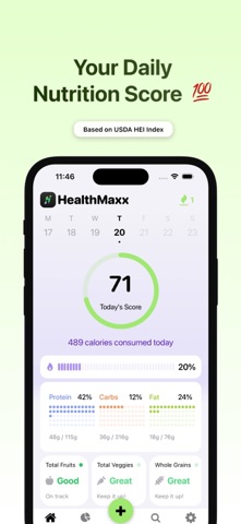 HealthMaxx: AI Calorie Tracker iPhone screenshot