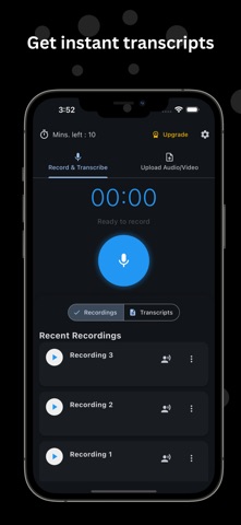 iTranscribeAI - Audio to Text iPhone screenshot