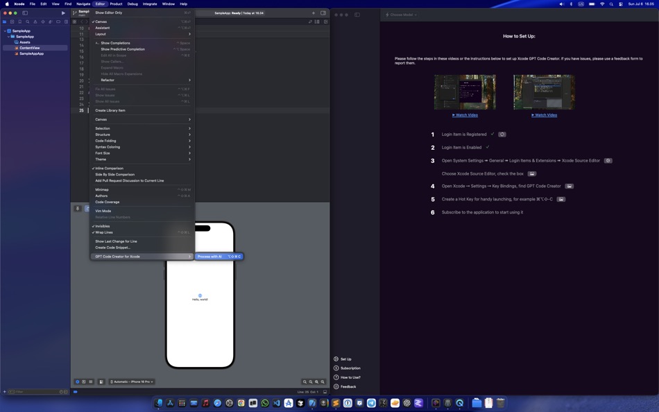 #1. AI Vibe Coding for Xcode (macOS) 作者: Dmitry Suvorov