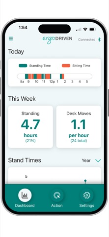 Ergodriven Tempo: Smart Desk iPhone screenshot