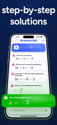 Transcript: AI Homework Helper Screenshot 2 of 5