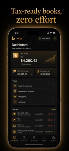 Ledgr: Expense & Tax Tracker Screenshot 1 of 8