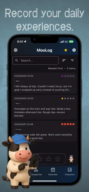 MooLog screenshot 1