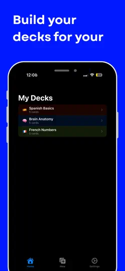 Capture d'écran de Flipwise: Study Decks sur iPhone 1