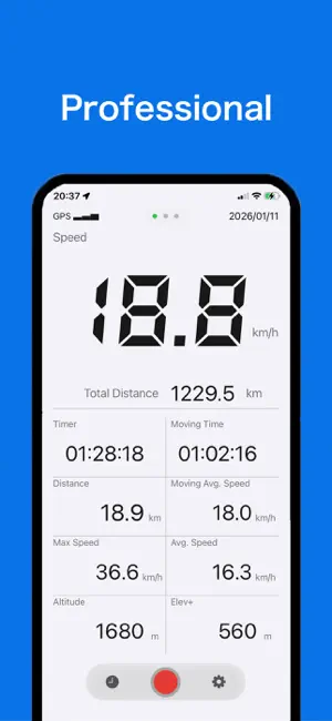 RideMaster: GPSTracker Compass screenshot 1