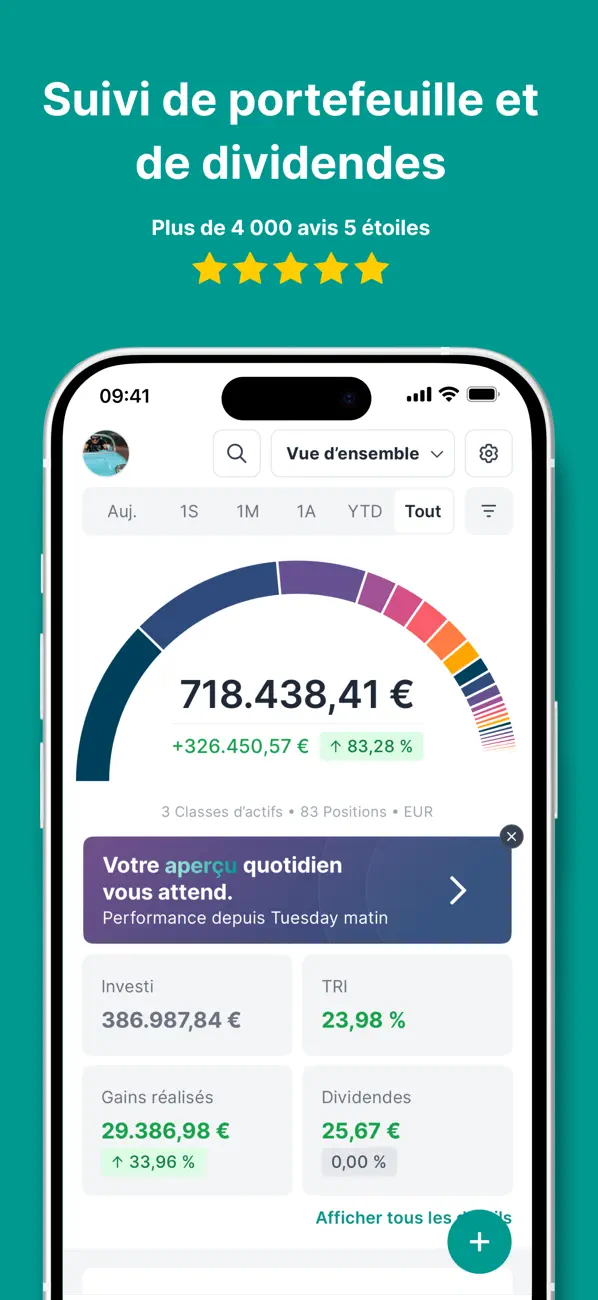 Screenshot #1 pour Parqet - Portfolio Tracker