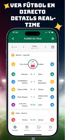 FutMX: Fútbol en Vivo iPhone screenshot 2