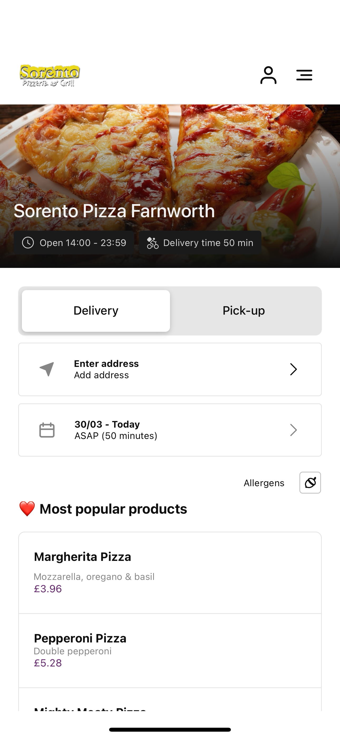 Sorento Pizza Farnworth