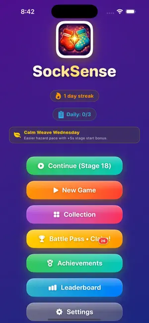 SockSense screenshot 2