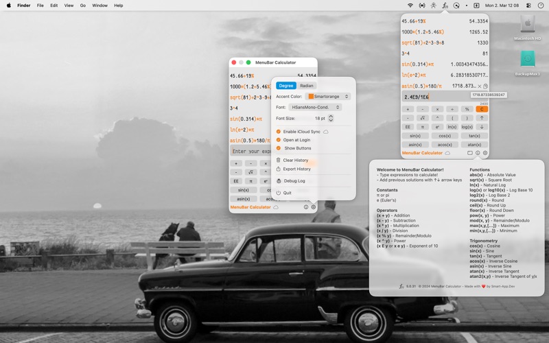 MenuBarCalc screenshot