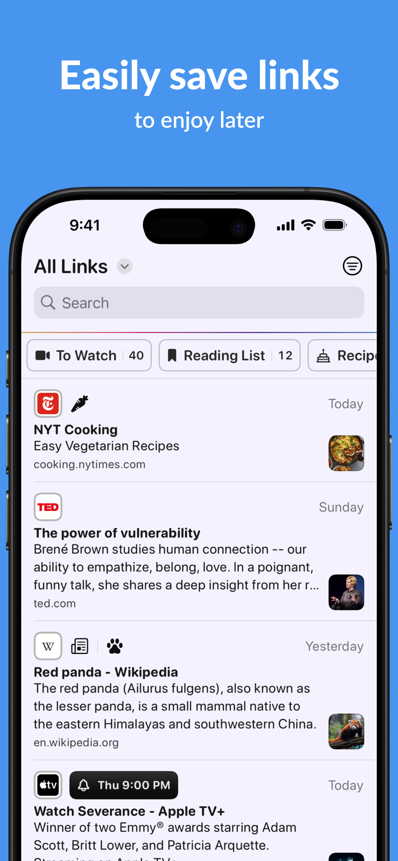 Plinky: Easily Save Links