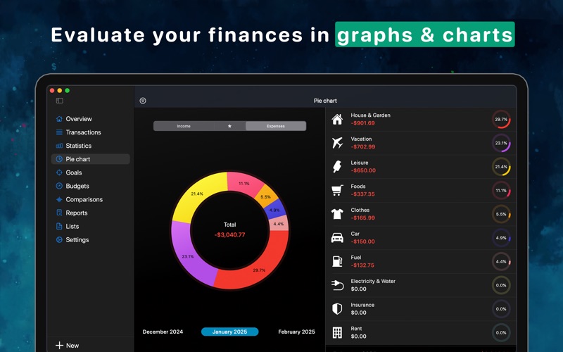 MoneyStats - Budget Planner Screenshot