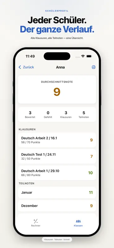 Notenrechner - Noten berechnen screenshot 5 of 5