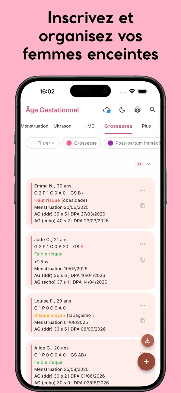 Screenshot #2 pour Âge Gestationnel (du bébé)