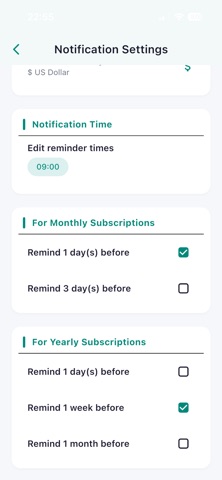 Subscription Assistant screenshot