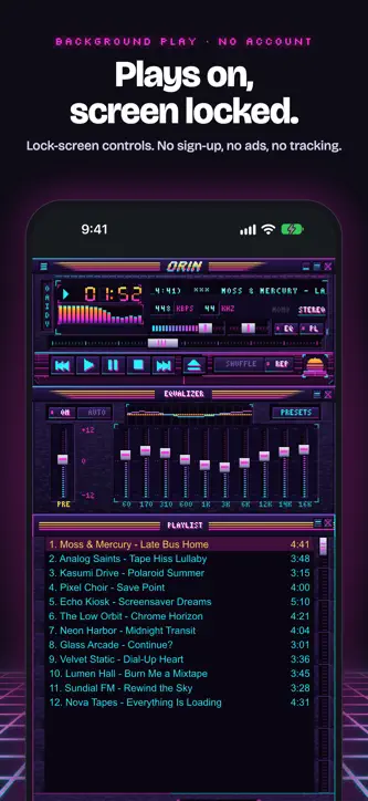 Orin: Retro MP3 & FLAC Player screenshot 5