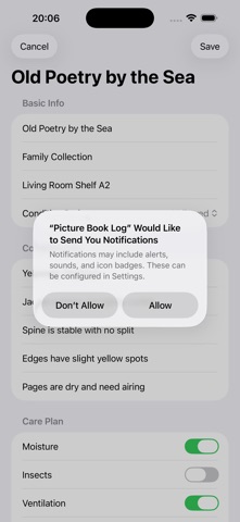 Book Care & Repair Log 2026 iPhone screenshot