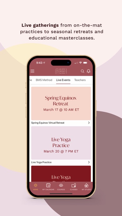 BODY MIND SOUL STUDIO iPhone screenshot 6 - Health & Fitness app