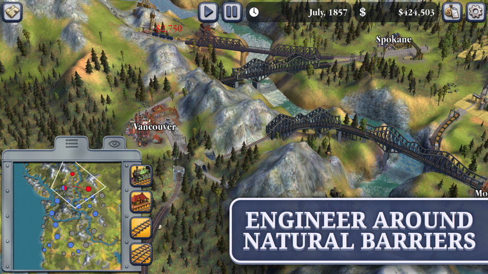 #7. Sid Meier’s Railroads! (iOS) Bởi: Feral Interactive Ltd