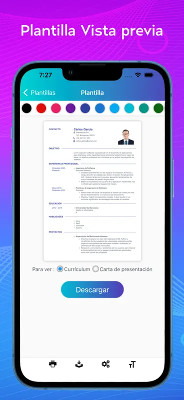 Currículum vítae - Crear CV screenshot 3 of 7