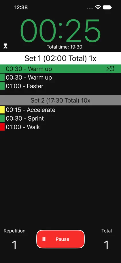 Capture d'écran 4 sur 6 de Intervals Timer