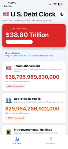 U.S. Debt Clock Screenshot 1 of 4