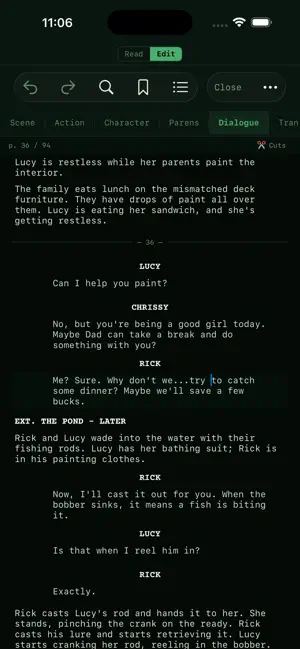 Constructure Screenplay Editor screenshot 1