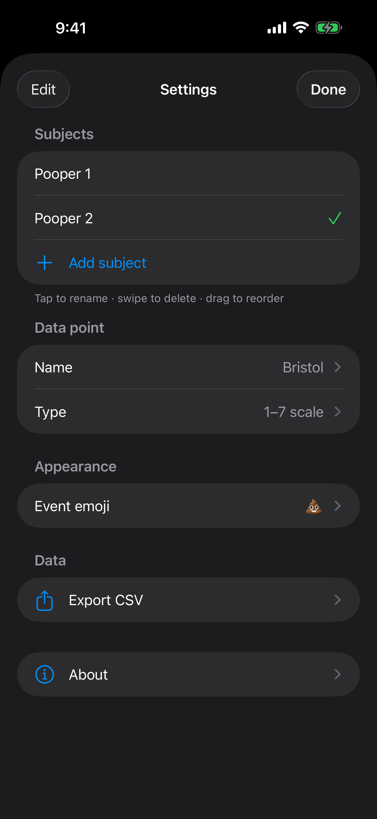 PooLogger screenshot 4