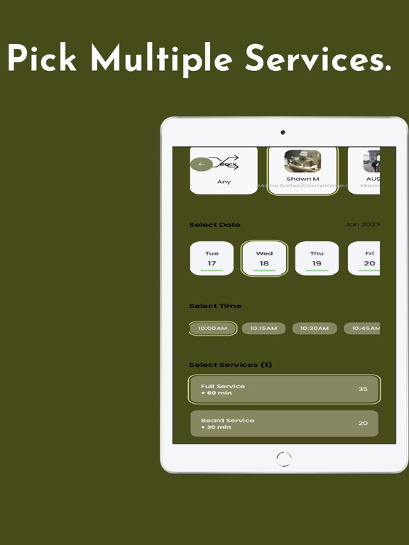 Former Times Barber Co iPad screenshot 3 - Business app