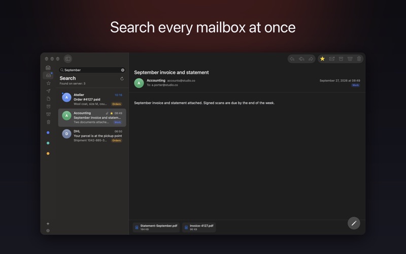 FuryMail screenshot 2