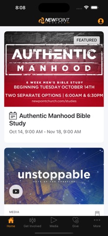 New Point Church app screenshot