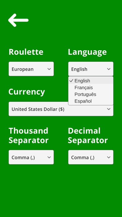 Roulette Profit Calculator Screenshot