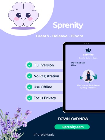 Sprenity: 4-7-8 Breathing iPad screenshot