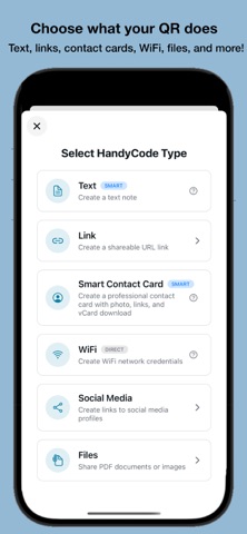 Handycode - Smart QR iPhone screenshot
