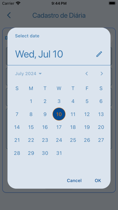 Cálculo de Diárias 2.0 Screenshot