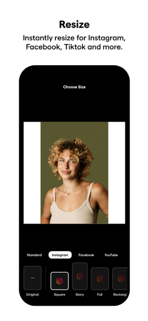InstaSize KI Bilder bearbeiten Screenshot