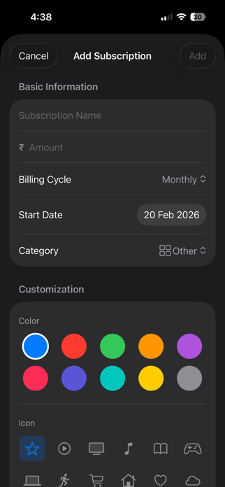 SubStatus Screenshot 3 of 6