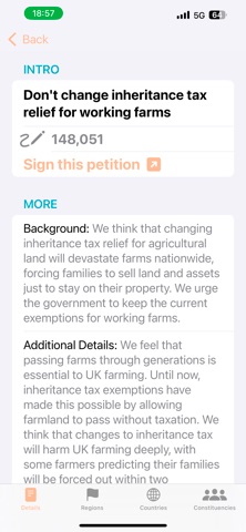 UK Petitions screenshot
