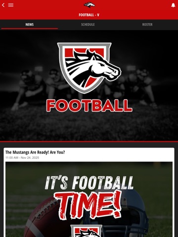 Westfall Mustangs iPad screenshot