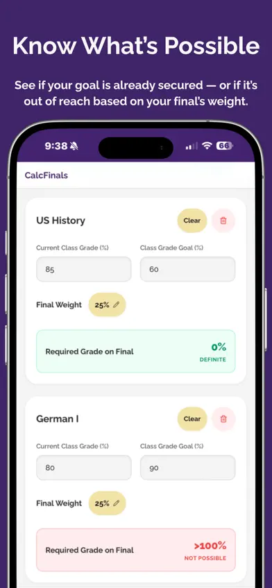 CalcFinals screenshot 3