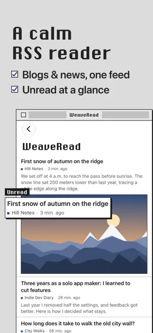 WeaveRead: RSS Feed Reader screenshot 1