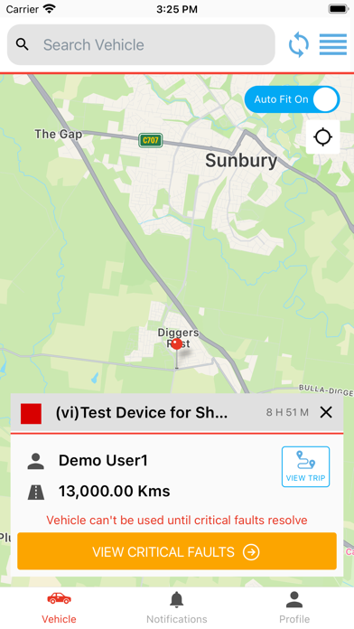 FleetLocate V5 Driver Screenshot