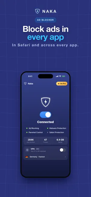 Naka AdBlocker VPN screenshot 1