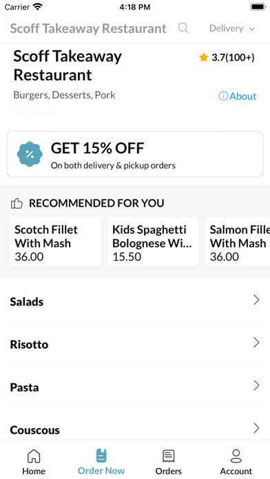Scoff Takeaway Restaurant Screenshot