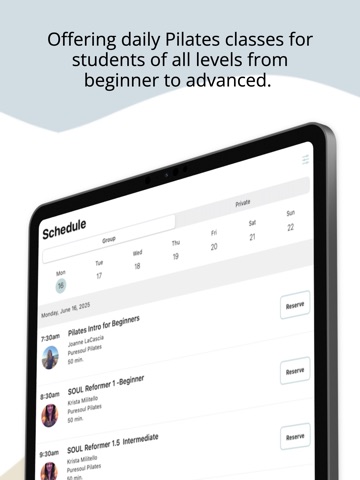 Puresoul Pilates iPad screenshot